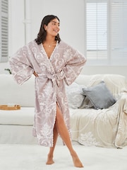 Laura Ashley Mauve Pink Josette Dressing Gown - Image 1 of 7