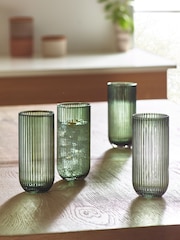 Green Hollis Set of 4 Tall Tumbler Glasses - Image 1 of 4
