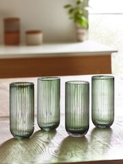 Green Hollis Set of 4 Tall Tumbler Glasses - Image 2 of 4