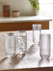 Clear Hollis Set of 4 Tall Tumbler Glasses - Image 1 of 4