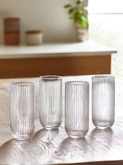Clear Hollis Set of 4 Tall Tumbler Glasses - Image 2 of 4