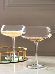 Set of 2 Natural Smoked Kya Champagne Saucers - Image 2 of 5