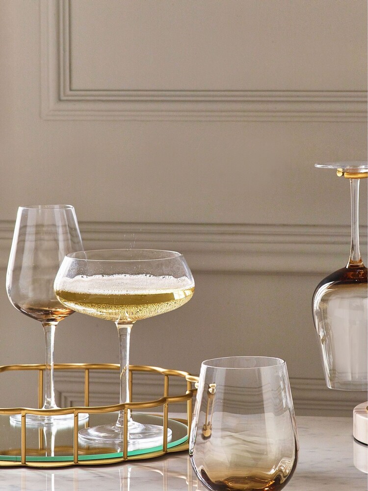 Set of 2 Natural Smoked Kya Champagne Saucers - Image 5 of 5