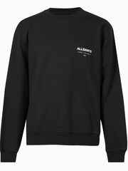 AllSaints Black Underground Crew Jumper - Image 1 of 5