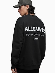 AllSaints Black Underground Crew Jumper - Image 2 of 5