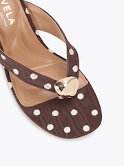 Carvela Brown Sorano Polka  Sandals - Image 3 of 4