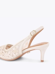 Carvela Cream Positano Lace Sling Low Pumps - Image 4 of 4
