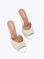 Carvela White Silvia Mule Sandals - Image 2 of 4