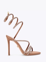 Carvela Brown Spiral 105 Sandals - Image 1 of 4