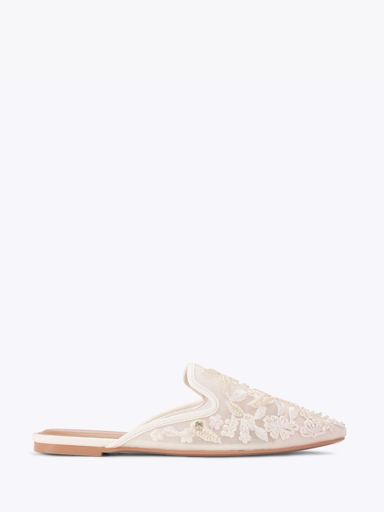Carvela Cream Evelina Lace Mule Pumps - Image 1 of 4
