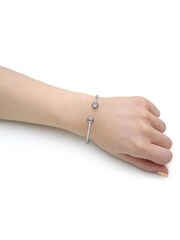 Tommy Hilfiger Jewellery Ladies Silver Tone Dress Bangle - Image 1 of 2