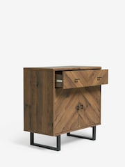Dark Bronx Chevron Oak Effect Small Small Sideboard - Image 9 of 10