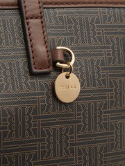 Reiss Chocolate/Tan Dani Bloom Logo Tote Bag - Image 5 of 5