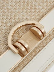 Reiss Natural/Off White Lexi Small Raffia Clutch Bag - Image 6 of 6