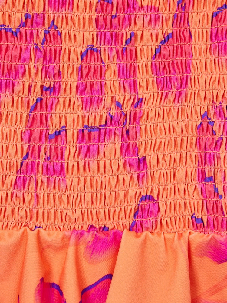 Reiss Orange Print Nelli 4-9 yrs Floral Swimsuit - Image 7 of 7