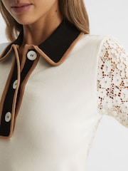 Polo con espalda de encaje Eliza de Reiss - Imagen 4 de 5