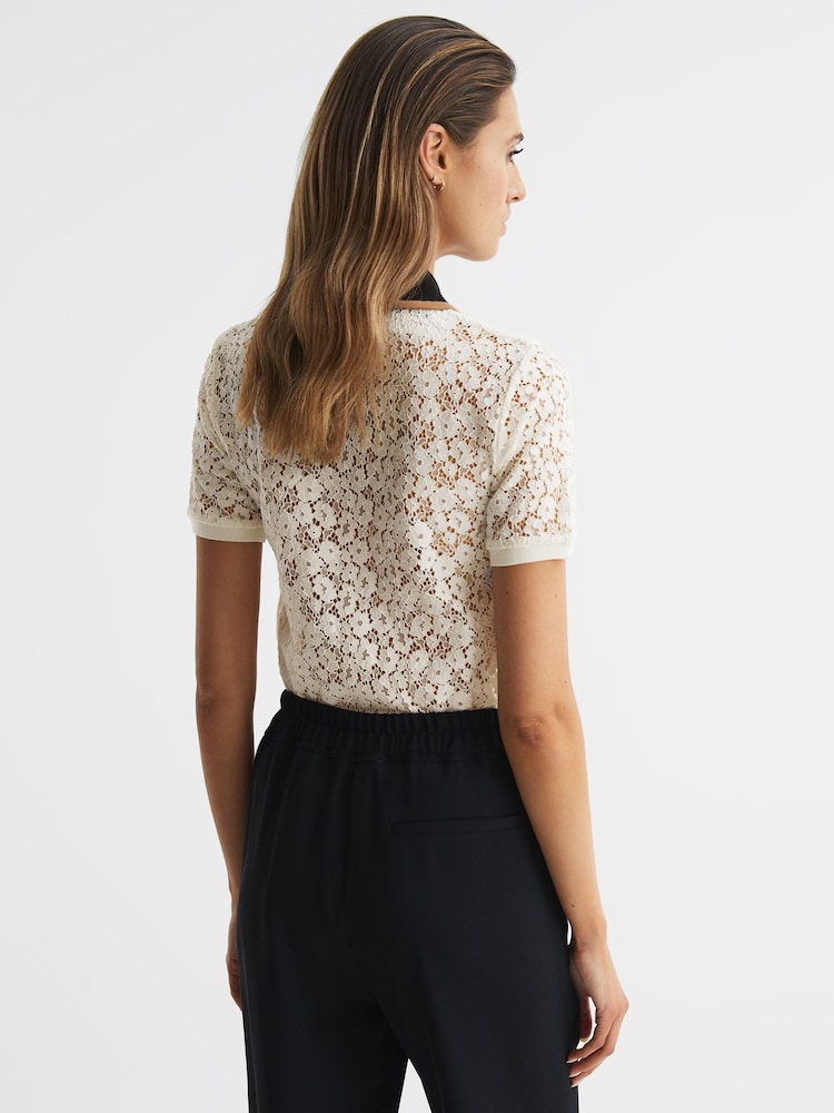 Polo con espalda de encaje Eliza de Reiss - Imagen 5 de 5