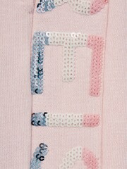 Reiss Soft Pink Maria Junior Sequin Joggers - Image 6 of 6