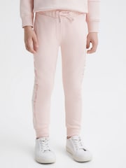 Reiss Soft Pink Maria Junior Sequin Joggers - Image 1 of 6