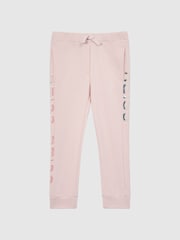 Reiss Soft Pink Maria Junior Sequin Joggers - Image 2 of 6
