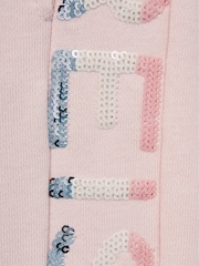 Reiss Soft Pink Maria Junior Sequin Joggers - Image 6 of 6