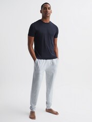 Reiss Navy Denver Mercerised Crew Neck T-Shirt - Image 3 of 6