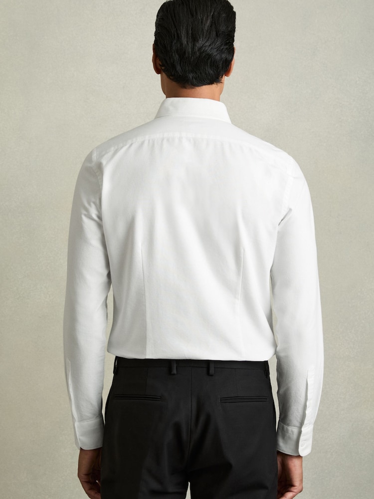 Reiss White Greenwich Soft Wash Button Down Oxford Shirt - Image 4 of 6
