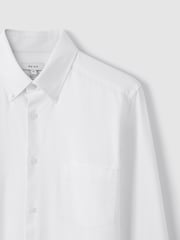 Reiss White Greenwich Soft Wash Button Down Oxford Shirt - Image 5 of 6
