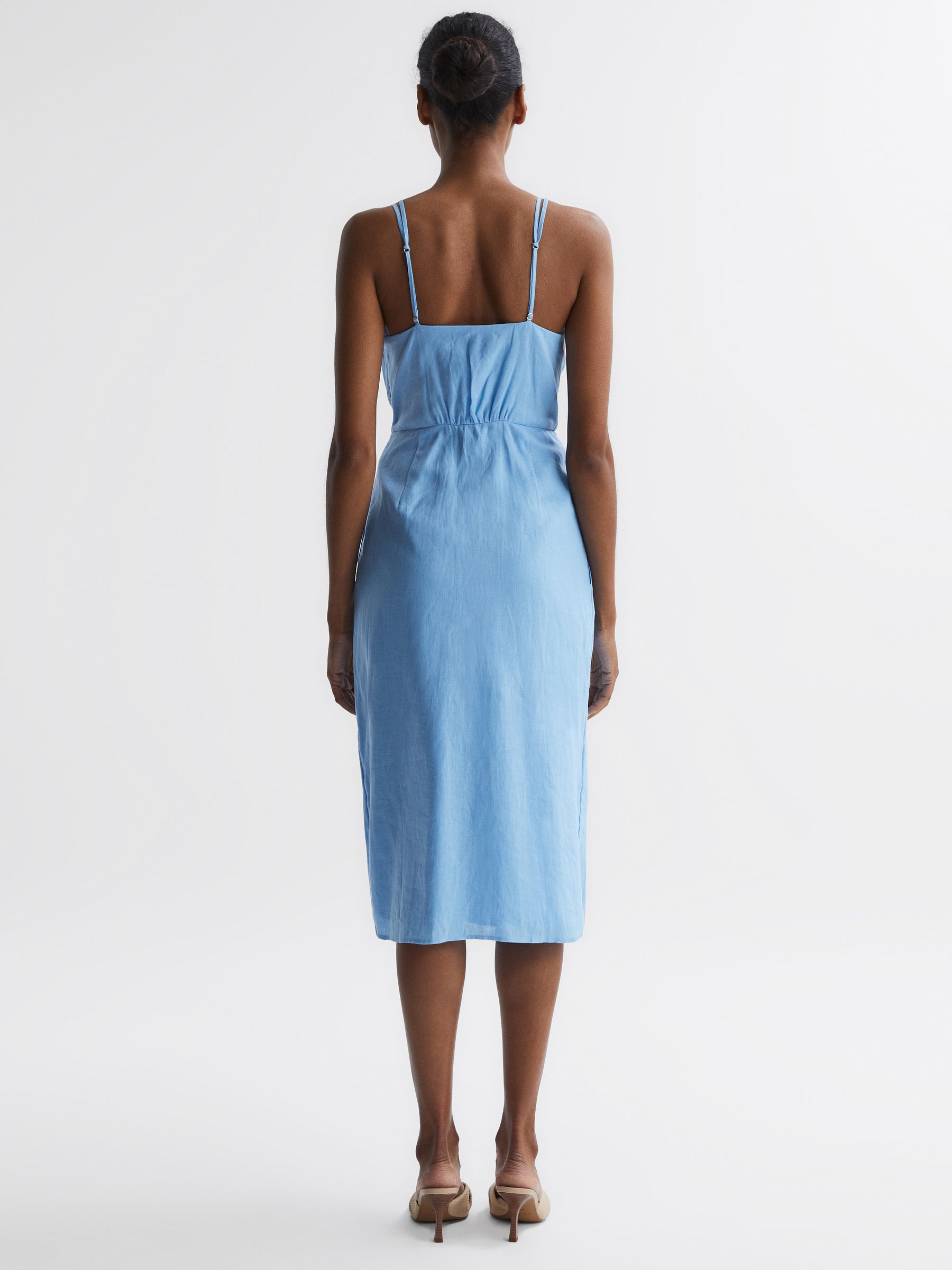 【海外限定】REISSドレス☆Esme Stripe V Neck Sleeveless Mini Buy Reiss Brown/Navy Esme Stripe-Print Sleeveless Mini Dress