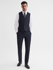 Reiss Navy Hope Modern Fit Travel Trousers - Image 6 of 6