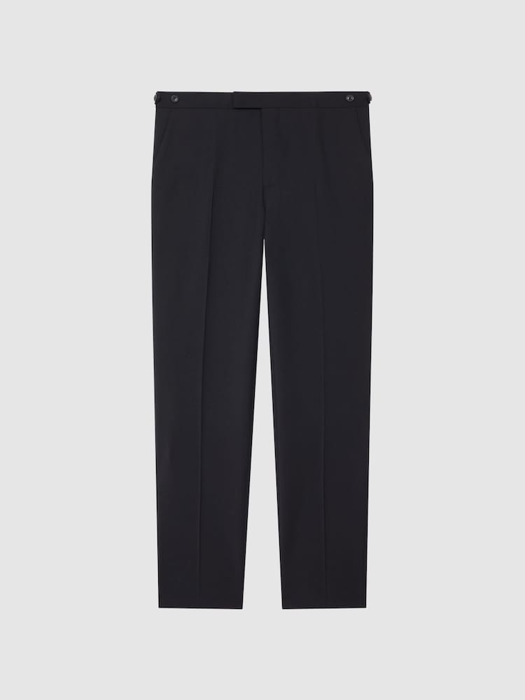 Reiss Black Hope Modern Fit Travel Trousers - Image 2 of 6