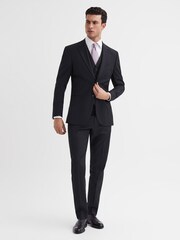 Reiss Black Hope Modern Fit Travel Trousers - Image 6 of 6