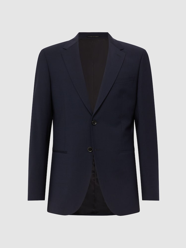 Reiss Navy Hope Modern Fit Travel Blazer - Image 2 of 5