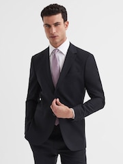 Reiss Black Hope Modern Fit Travel Blazer - Image 1 of 7