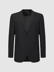 Reiss Black Hope Modern Fit Travel Blazer - Image 2 of 7