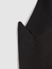 Reiss Black Titanic Slim Fit Double Breasted Tuxedo Jacket - Image 7 of 7