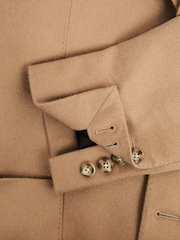 Reiss Camel Langham Single Breasted Cashmere Regular Fit Blazer - Image 7 of 8