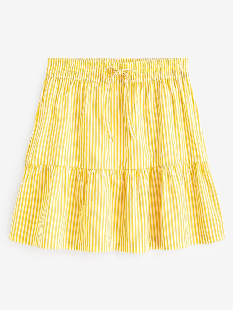 Yellow/ White Stripe Mini Seersucker Skirt - Image 4 of 4