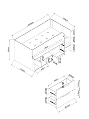 Oak Effect Bronx Junior Kids Cabin Storage Bed Frame - Image 4 of 7
