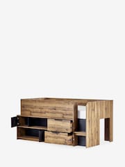 Oak Effect Bronx Junior Kids Cabin Storage Bed Frame - Image 6 of 7