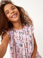 Pink Floral Ruffle Satin Dress (3mths-16yrs) - Image 3 of 4
