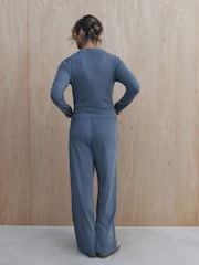 self. Blue Soft Touch Long Sleeve Pyjamas - Image 3 of 5