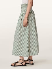 AllSaints Green Kali Maxi Skirt - Image 1 of 8