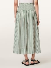 AllSaints Green Kali Maxi Skirt - Image 4 of 8