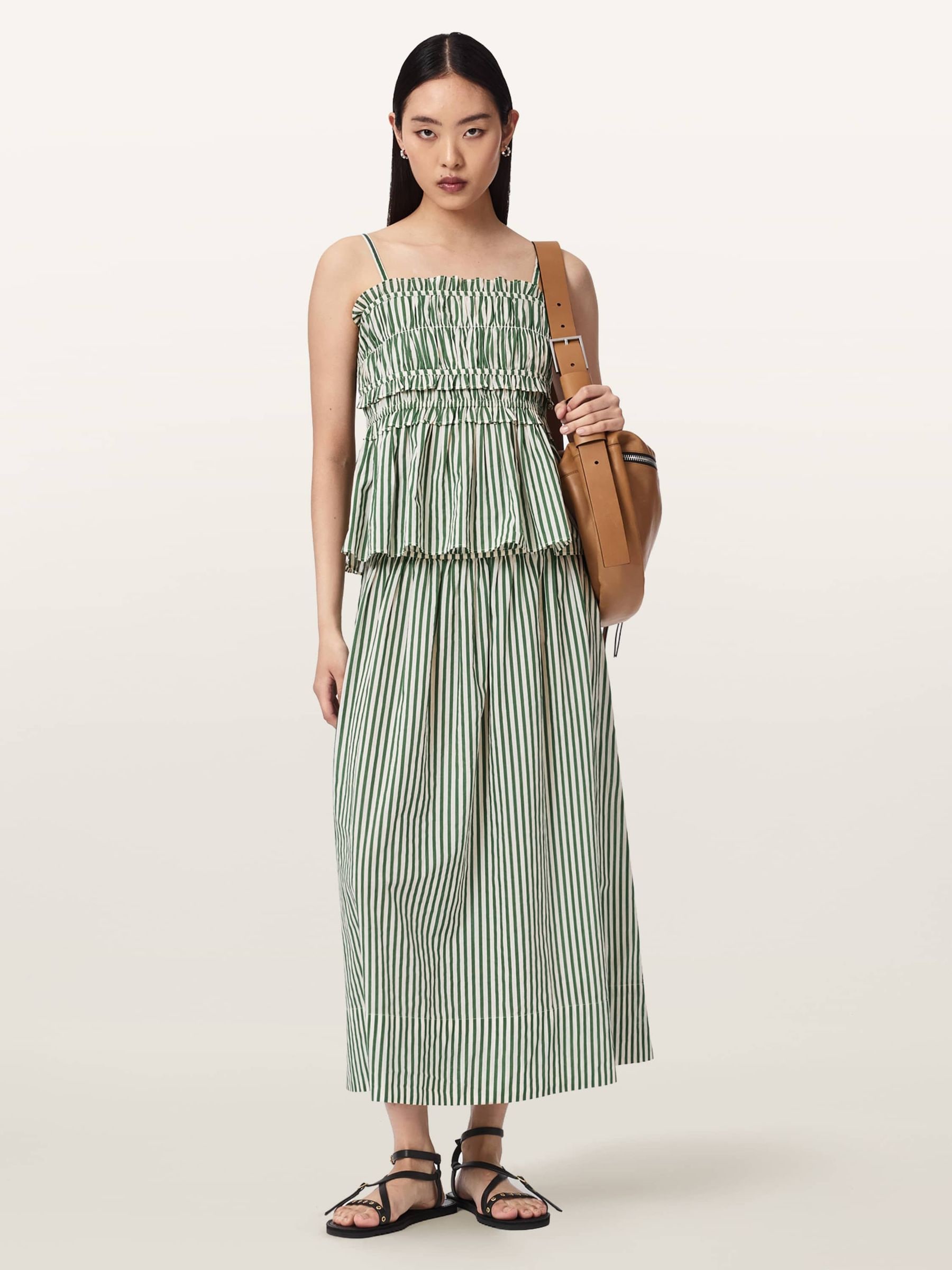 Buy AllSaints Green Kali Maxi Skirt from Next USA