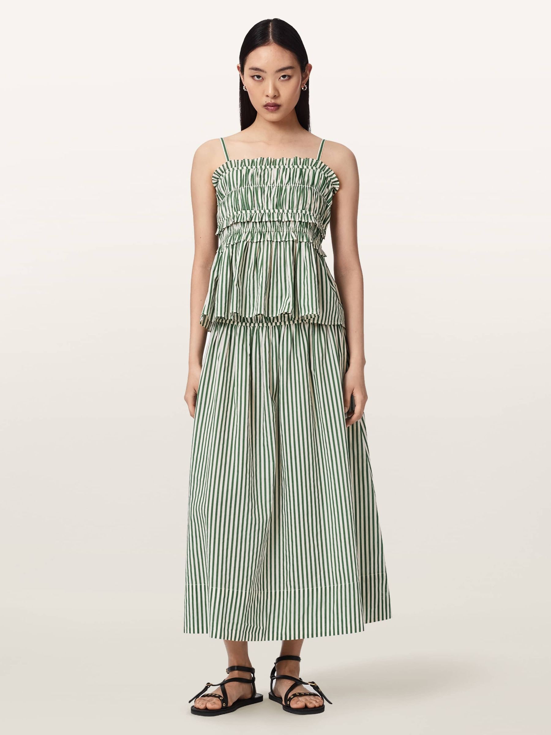 Buy AllSaints Green Kali Maxi Skirt from Next USA