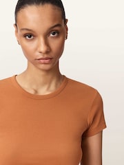 AllSaints Brown Stevie T-Shirt - Image 3 of 7