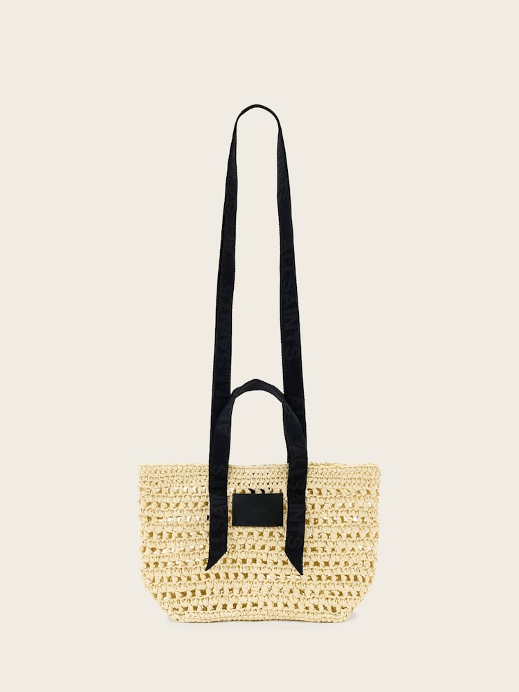 AllSaints Green Celayne Paper Mesh Bag - Image 1 of 7
