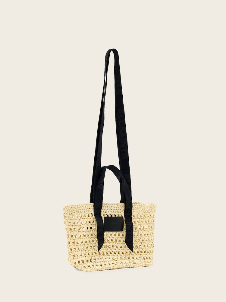 AllSaints Green Celayne Paper Mesh Bag - Image 2 of 7