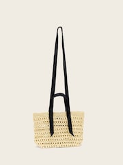 AllSaints Green Celayne Paper Mesh Bag - Image 3 of 7